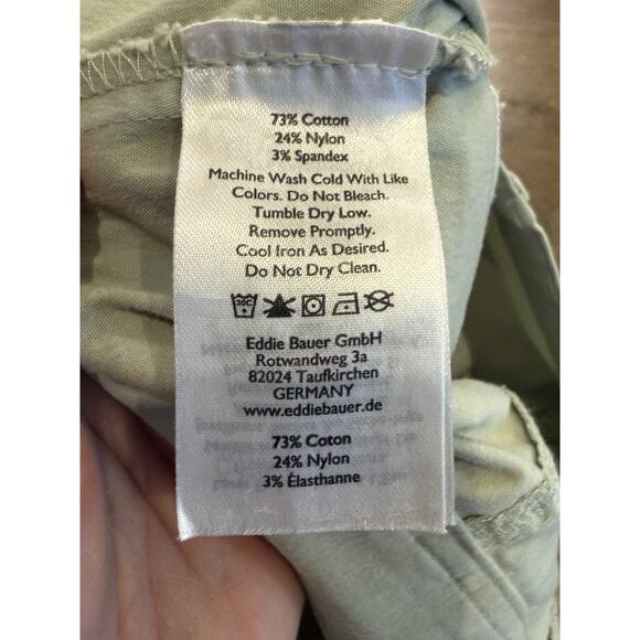 Eddie Bauer First Ascent Womens Green Hiking Stretch Zip Pockets Nylon Shorts 12 - Picture 6 of 9